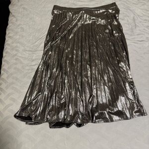 Carrie Pleated Midi Skirt by Summer Haus from Beach Bunny - Silver Size S